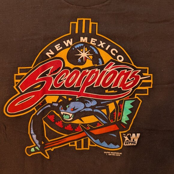 New Mexico Scorpions inaugural season t-shirt hockey XL EUC - Picture 8 of 12